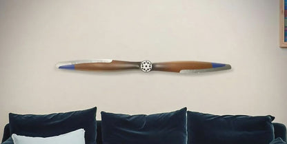 Sporty's Aviation Gifts Classic Wooden Propeller with Aluminum Edging, 6 Foot Length