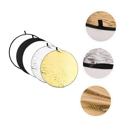 Zerodeko Foldable 60cm 5-in-1 Photography Reflective Board Portable Light Diffuser Reflector for Studio and Outdoor Photo Lighting