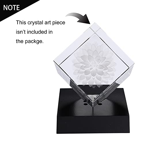 Facmogu LED Lights Base for Crystal 3D Glass Art, Plactic Pedestal Color Show Stand for Crystal Awards, Trophies, Statues, Figurines,USB Powered LED Display Base Stand (White) - color: White