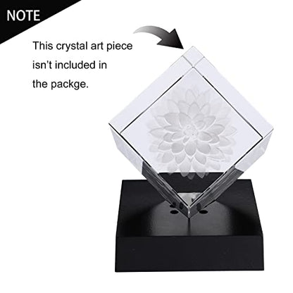 Facmogu LED Lights Base for Crystal 3D Glass Art, Plactic Pedestal Color Show Stand for Crystal Awards, Trophies, Statues, Figurines,USB Powered LED Display Base Stand (White) - color: White