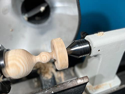 Wood Lathe Carbide Tipped Live Center, 2MT Morse Taper Shank, 8mm Carbide Tip with 60 Degree Point