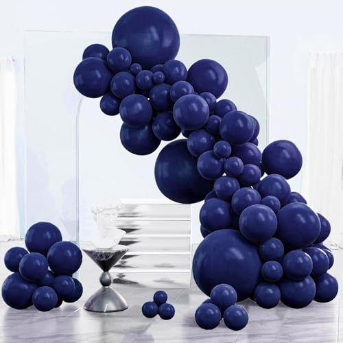 PartyWoo Navy Blue Balloons 85pcs Different Sizes of 18 12 10 5 Inch Dark Blue Balloon Arch Kit Garland for Graduation Wedding Sports Baby Shower Birthday Bachelorette Party Decorations Blue-Z90 - color: Blue-z90