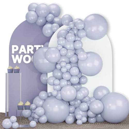 PartyWoo Dusty Blue Balloons 140pcs Different Sizes Pack of 18 12 10 5 Inch Slate Blue Boho Neutral Balloon Arch Kit for Baby Shower Graduation Cat Tornado Birthday Party Decorations Blue-F51 - color: Blue-f51