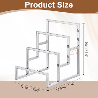 uxcell Silver Clutch Purse Display Stand 3 Layer Wallet Display Rack Clutch Handbag Holder Purse Closet Organizer Display for Home Retail Store Supplies - color: Silver