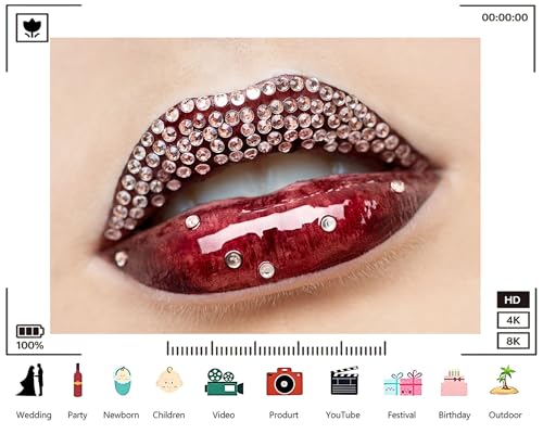 Trykid 8x6ft Glam Rhinestone Lip Stylish Makeup Backdrop Bold Beauty Fashion Photography Background Cosmetic Launch Salon Party Decoration Tapestry Photo Booth Prop Fabric - size: 8x6ft