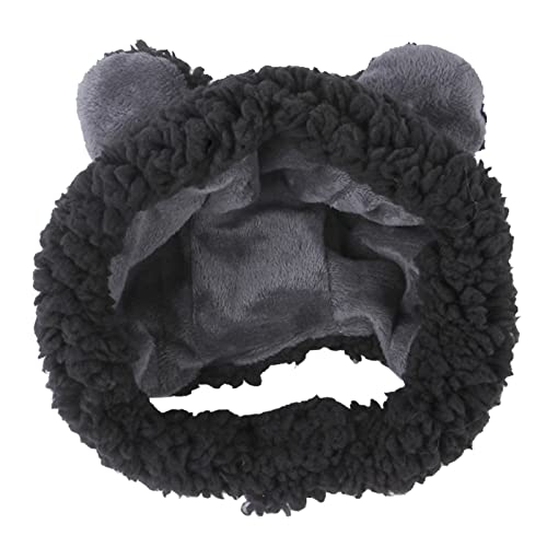 Bear Pet Costume Hat for Dogs Cute for Headwear Hat Pet Holiday Accessories Photo Props Suitable for Cats and Puppy - color: Black