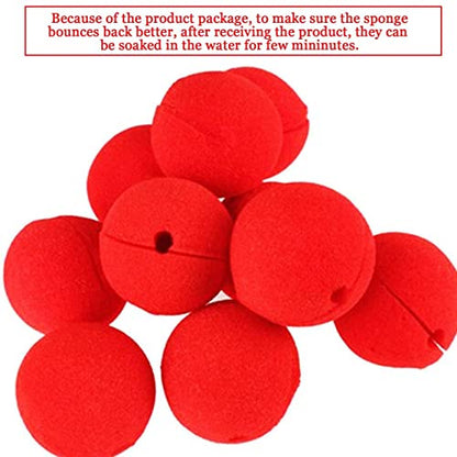 TIHOOD 50PCS Red Foam Clown Noses Novelty Foam Clown Noses for Halloween Christmas Costume Party - style: 50PCS