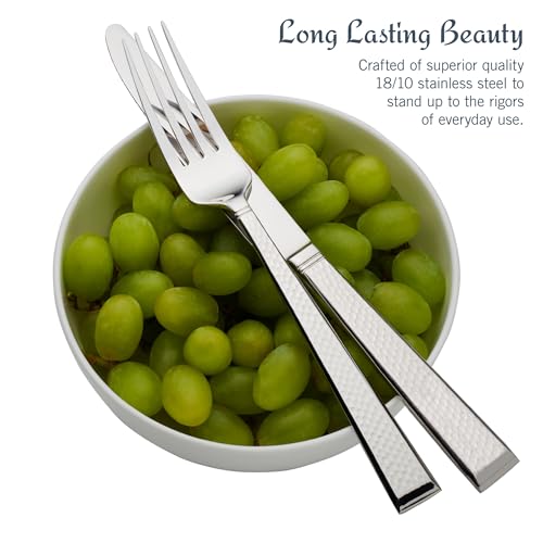 Mikasa Kyler Flatware Set for 12, 65 Piece 18/10 Stainless Steel Silverware with Modern Design and Serving Utensils, Durable, Stylish Dinnerware Service - size: 65 Piece Set, style: Kyler