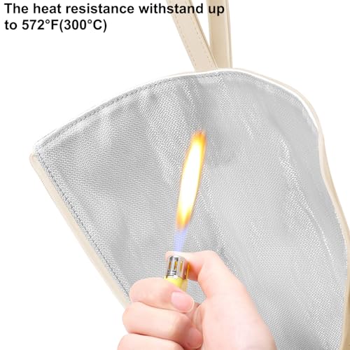 BUBM Hot Iron Holder & Mat, Heat Resistant Hair Tools Travel Bag Portable Organizer Cover Pouch for Curling Irons, Flat Irons, Hair Straightener and Styling (Beige) - color: Beige