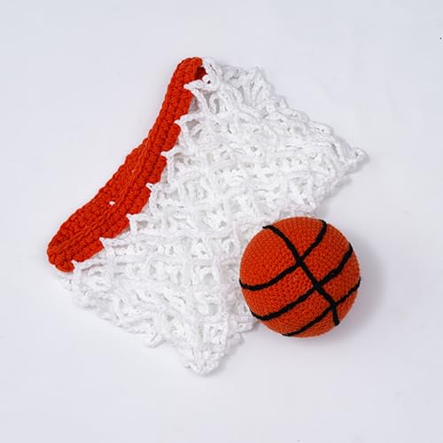 Zeroest Newborn Photography Outfits and Props Crochet Baby Basketball Hat Net Photo Prop Infant Boy Girl Photoshoot Knitted