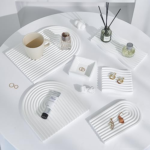 6PCS Original Design Product Photography Background Props Waterproof Hard Aromatherapy Gypsum Cube Props for Photoshoot (Snow White Silver) - color: Snow White Silver