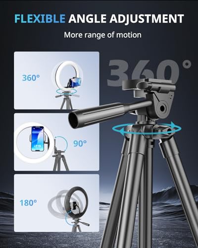 UBeesize 12" RGB Ring Light with 50" Tripod Stand & Phone Holder, Dimmable Selfie Light for TikTok, YouTube, Live Streaming & Photography - size: 12in, style: RGB