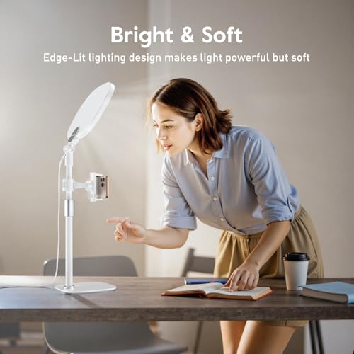 White 1Pack Video Conference Lighting for Zoom Meeting, Ring Light for Desk with Flexible Stand - size: White 1Pack