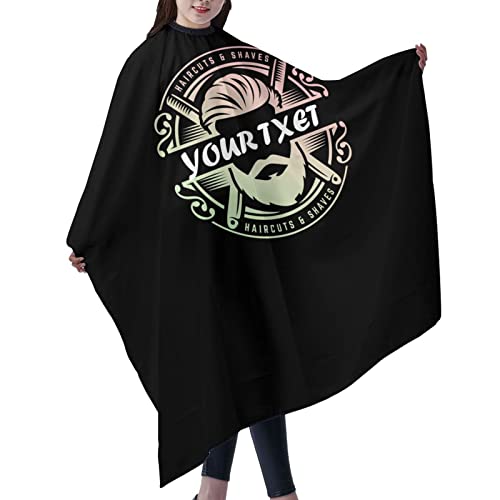 Custom Waterproof Barber Cape Personalized Text Barber Shop Salon Cape for Men Customized Hair Cutting Cape - color: Colorful Barbershop Men