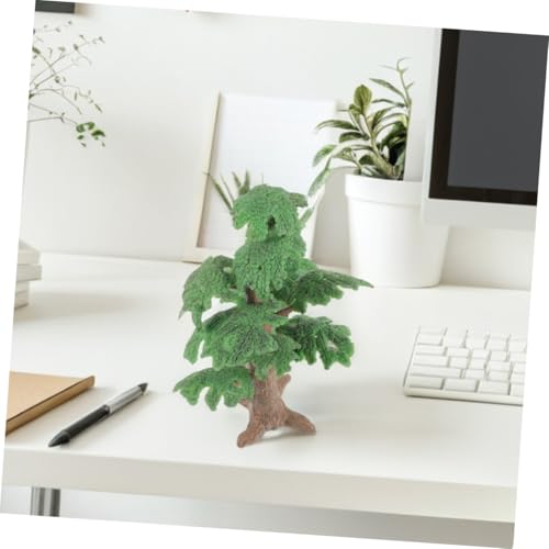 2pcs Fake Model Trees Micro Landscape Decoration for Table and Indoor Styling Versatile Simulation Props for Home and Office Decor