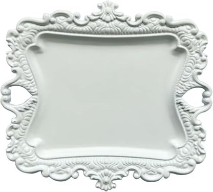 khtumeware 1 Pack Jewelry Dish White Jewelry Trays ideal for holding jewelry rings and small trinkets. - color: White