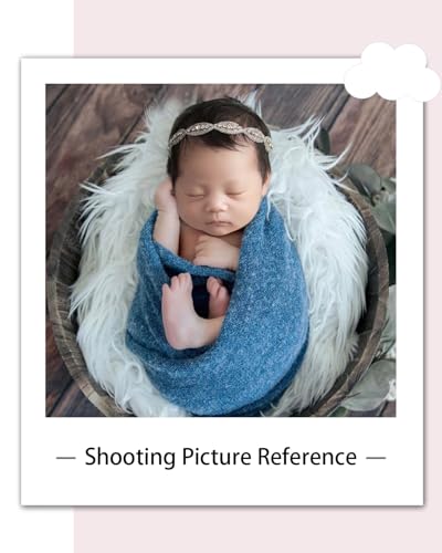 Zeroest Newborn Photography Wrap - Newborn Photoshoot Props - Boys & Girls Posing Stretch Knit Blanket (Blue, Small) - color: Blue