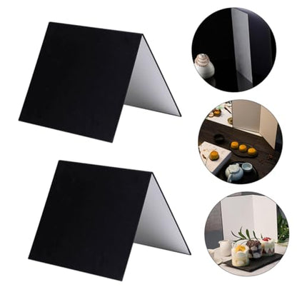 Lurrose 2pcs A4 Photography Light Reflector Board Foldable Photo Reflector for Studio and Outdoor Use, Portable Camera Lighting Diffuser Reflective Panel