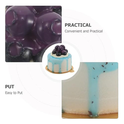 Artificial Jam Birthday Cake Simulation Model - Realistic Faux Cake Fridge Magnet for Home, Cafe, Bakery Shop, Party Table Display, Photography Prop Decor