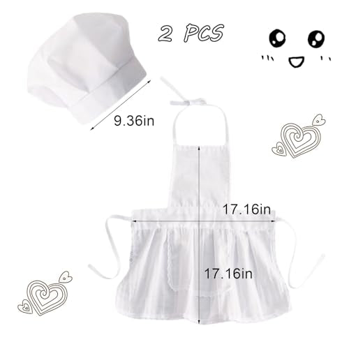 2 PCS Baby Photography Props, Chef Posing Photo for 6-24 Months, Chef Hat and Apron Photo Props - color: Girl
