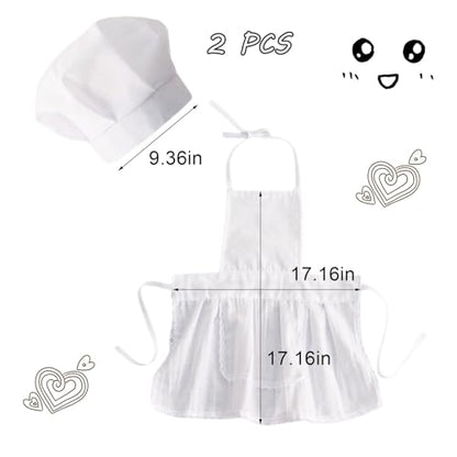 2 PCS Baby Photography Props, Chef Posing Photo for 6-24 Months, Chef Hat and Apron Photo Props - color: Girl
