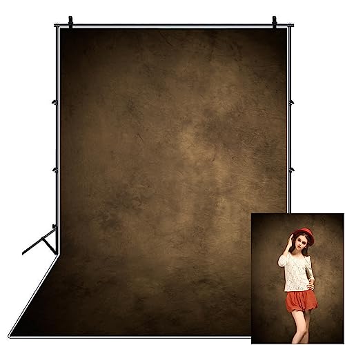 6x8ft Vinyl Texture Abstract Background Character Photo Backdrop Professional Portrait Photography Studio Booth Props (Dark Brown) - color: E01, size: 6x8ft