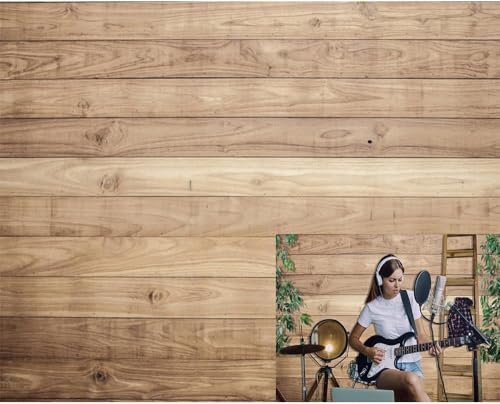 Light Brown Wood Backdrop 7x5ft – Vinyl Wooden Panel Photography Background, Wooden Backdrop for Birthday, Baby Shower, Wedding, Party, Portrait & Video Photoshoot Supplies - size: 7X5FT