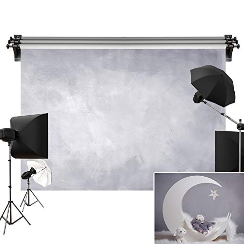 Kate 10x6.5ft/3m(W) x2m(H) Large Grey Background Tint Backdrop Retro Textured Abstract Photography Studio Props - color: Grey, size: 10x6.5ft