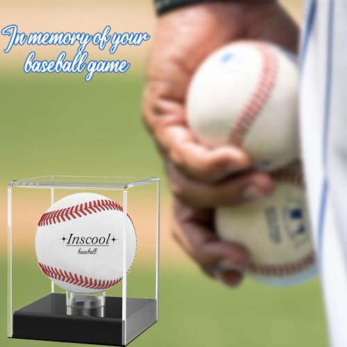Acrylic Baseball Display Case, UV Protected Clear Display Cube, Memorabilia Baseball Case (Rounded Base)