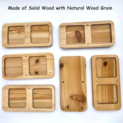 Solid Wood Jewelry Tower Organizer - 3-Tier Tree Holder Stand with 11 Earring Holes, 2 T-bar for bracelets Necklace or watches, Ring Tree & Display Tray (natural wood) - color: natural wood