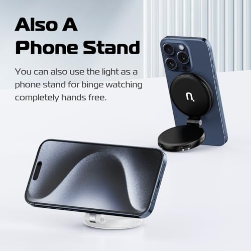 ULANZI LM19 Magnetic Selfie Light, LED Phone Ring Light for iPhone MagSafe, CRI95+ 2500K-8500K Portable Magnetic Phone Fill Lights for Selfies TikTok Video Call Makeup Photography YouTube Vlog - Black - color: Black
