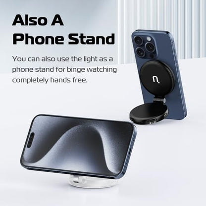 ULANZI LM19 Magnetic Selfie Light, LED Phone Ring Light for iPhone MagSafe, CRI95+ 2500K-8500K Portable Magnetic Phone Fill Lights for Selfies TikTok Video Call Makeup Photography YouTube Vlog - Black - color: Black