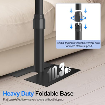 Heavy Duty Backdrop Stand 10x20ft, Pipe and Drape Backdrop Stand Kit, Adjustable Metal Frame, Background Stand Backdrop for Wedding Birthday Party Decorations-Black