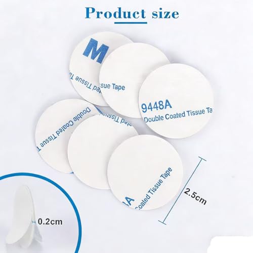 100Pieces Double Sided Foam Tape Round Strong Pad,25 × 25mm Heavy Duty Mounting Tape,Idea for Photo Album Walls, Hooks, Small Mirrors, Office Decor. - size: Round-100PCS