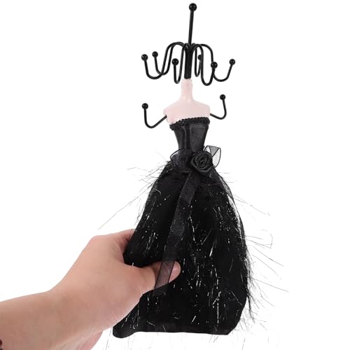 LOGOFUN Jewelry Displays Stand Elegant Lady Model Jewelry Organizer Mannequin Princess Model Skirt Rack for Hanging Earring Bracelet Rings Displaying and Storing - 10.6X3.1X2.7in