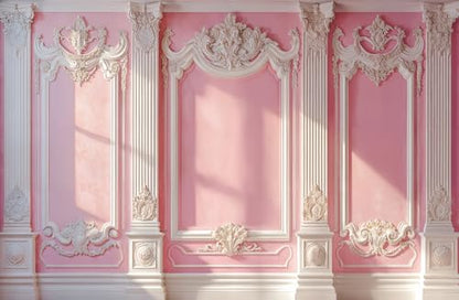 Kate Pink Interior Backdrops for Photography Classic Wall Photo Backdrop European Style Photo Studio Props, 10x6.5ft - size: 10x6.5ft