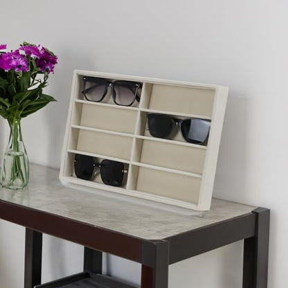 Large Velvet Sunglasses Storage Organizers Jewelry Organizer, Velvet Jewelry Organizer, Large Jewelry Drawer Organizer Tray, Eyeglass Organizer Earring Holder Ring Display (Sunglass Tray) - size: Sunglass Tray