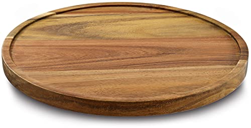 13" Acacia Wood Lazy Susan Organizer Kitchen Turntable for Cabinet Pantry Table Organization - color: Acacia One Pack, size: 13"
