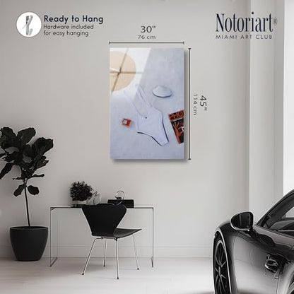 Beach Day Flat Lay Acrylic Print Fashion Photography by Notoriart, Ready to Hang, 30 x 45 - size: 45"L x 30"W