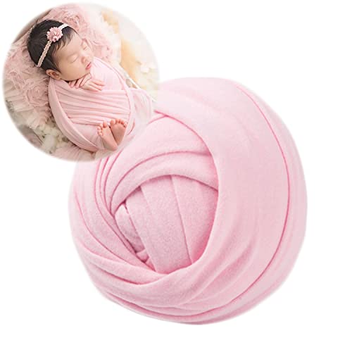 Zeroest Newborn Photography Outfits Props Stretch Wraps for Baby Boys & Girls Photoshoot Posing Blanket (Pink) - color: Pink