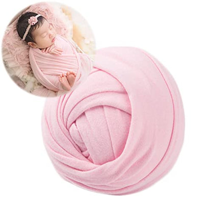 Zeroest Newborn Photography Outfits Props Stretch Wraps for Baby Boys & Girls Photoshoot Posing Blanket (Pink) - color: Pink