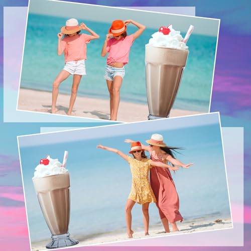 Jetec 5 Feet Chocolate Milk Shake Cardboard Cutout Stand up Life Size Ice Cream Candy Land Party Decoration Photo Props Backdrop Standup for Summer Pool Beach Baby Shower Wedding Birthday Party Supply - size: 5 feet, style: Chocolate Milk Shake