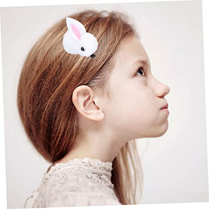 MERRYHAPY Cute Rabbit Hairpin Boys and Girls Hair Clips Plush Hairpin Girl Accessories Bunny Hair Clips