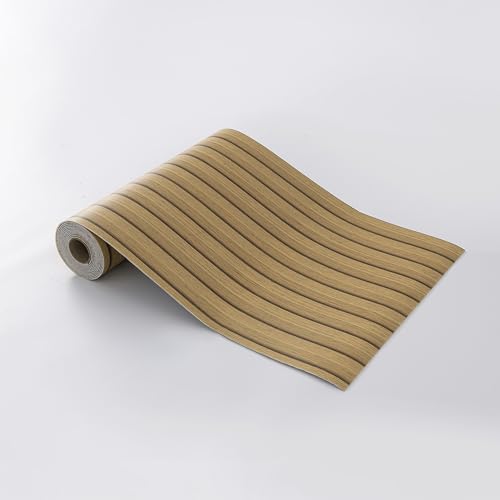 Peel and Stick PVC Slat Wall Panels, Wood Grain Self-Adhesive Soundproof Moisture-Resistant Paneling, 3D Faux Wood Panels for Bedroom Bathroom Walls & Ceilings 118"x15.75"(Light tan,13Sq.ft) - color: Light Tan