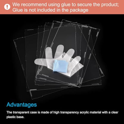 MECCANIXITY Acrylic Display Case Plastic Box Cube Storage Box Clear Assemble Showcase 12.2x10.2x16.1 Inch for Collectibles - size: 12.2x10.2x16.1 Inch