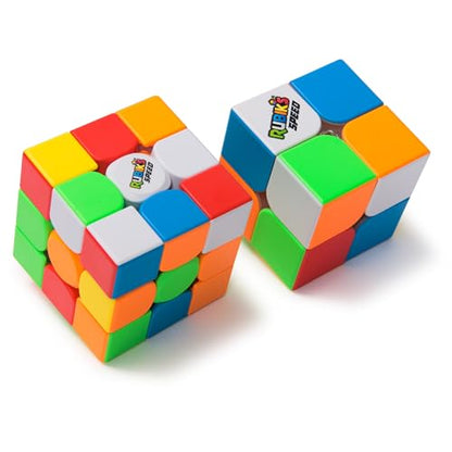 Rubik’s Cube, 3x3 Magnetic Speed Cube & 2x2 Speed Cube 2-Pack, for Super Fast Solves, Problem-Solving Brain Teaser, Fidget Toy & Sensory Puzzle, Easter Basket Stuffer, for Ages 8 & Up - color: Magnetic 2-pack