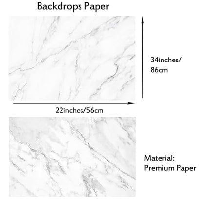 Flat Lay Backdrops Marble Photography Backgrounds Paper 3 Pack Kit 22x34Inch/ 56x86cm Double Sided Photo Props Rolls for Food Product Jewelry Tabletop Blog Pictures, 6 Pattern…