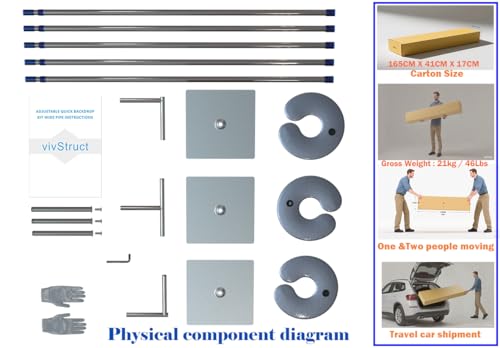 Backdrop Stand Kit Adjustable Heavy Duty Portable 10FT X 20FT Pipe and Drape Quick Set Up for Wedding&Party&Event&Photography&Show&Display (No Drape) ，But Not for Flower Walls/TVs/Heavy Items - size: 10FT x 20FT & No Drape