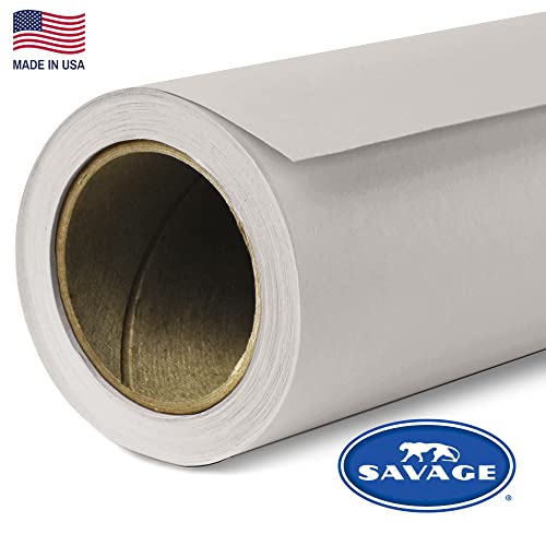 Savage Seamless Paper Photography Backdrop - Color #57 Gray Tint, Size 107 Inches Wide x 36 Feet Long, Backdrop for YouTube Videos, Streaming, Interviews and Portraits - Made in USA - size: 107 in x 36 ft