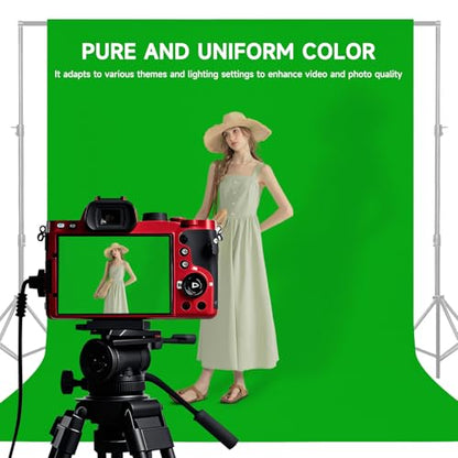 Professional Geeen Photography Backdrop10X8- Heavy-Duty Machine Washable Seamless Background for Studio & Video - color: Green, size: 10X8
